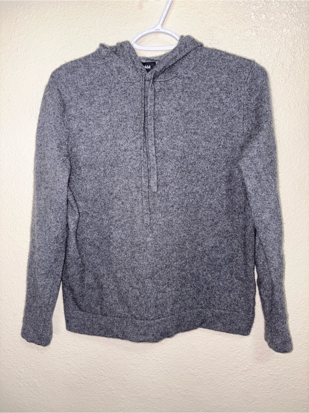 NAADAM Women's  Heather Gray 100% Cashmere  Hoodie Sweater